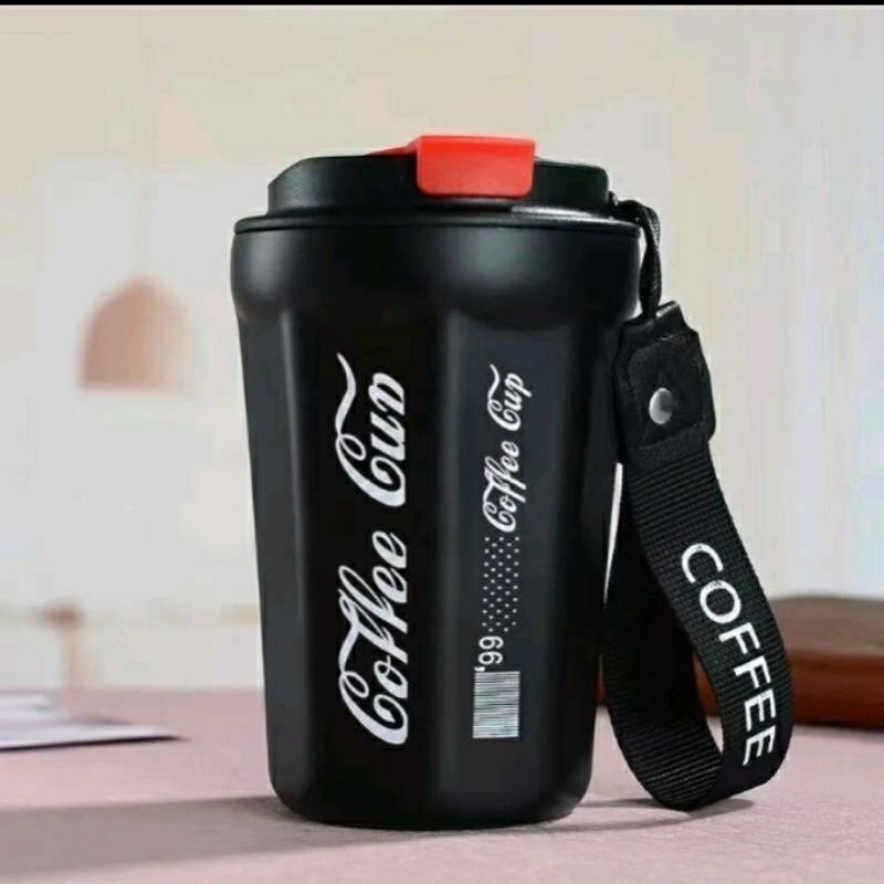 Coffe Cup Gelas Minum Termos Stainless Steel Vacuum Tumbler Mugs Kopi Teh Tahan Panas Dingin Plus led dan non led 400ml Viral