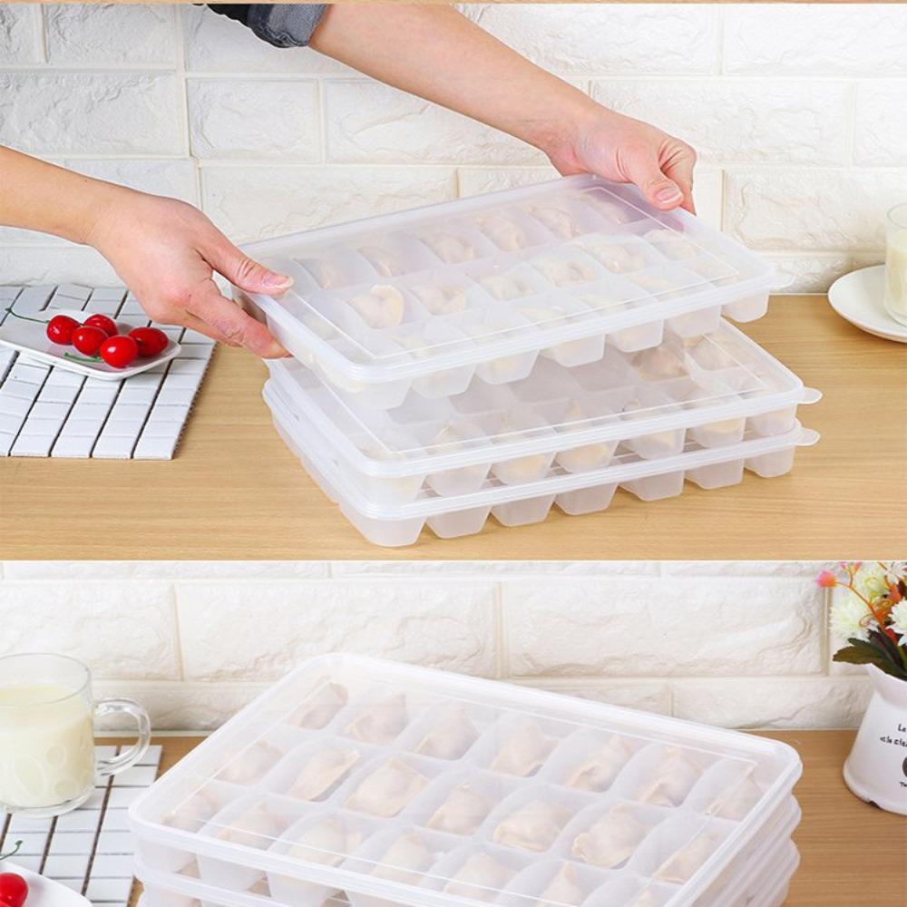 R-FLOWER Kotak Food Preparation Rak Penyimpanan Kulkas Rumah Tangga Bawang Jahe Segar Storage Frozen Dumpling Box