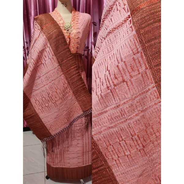 Tumtuman klasik Pucca klasik Tembaga Pursda korea benang kristal songket tenunan tangan tarutung set