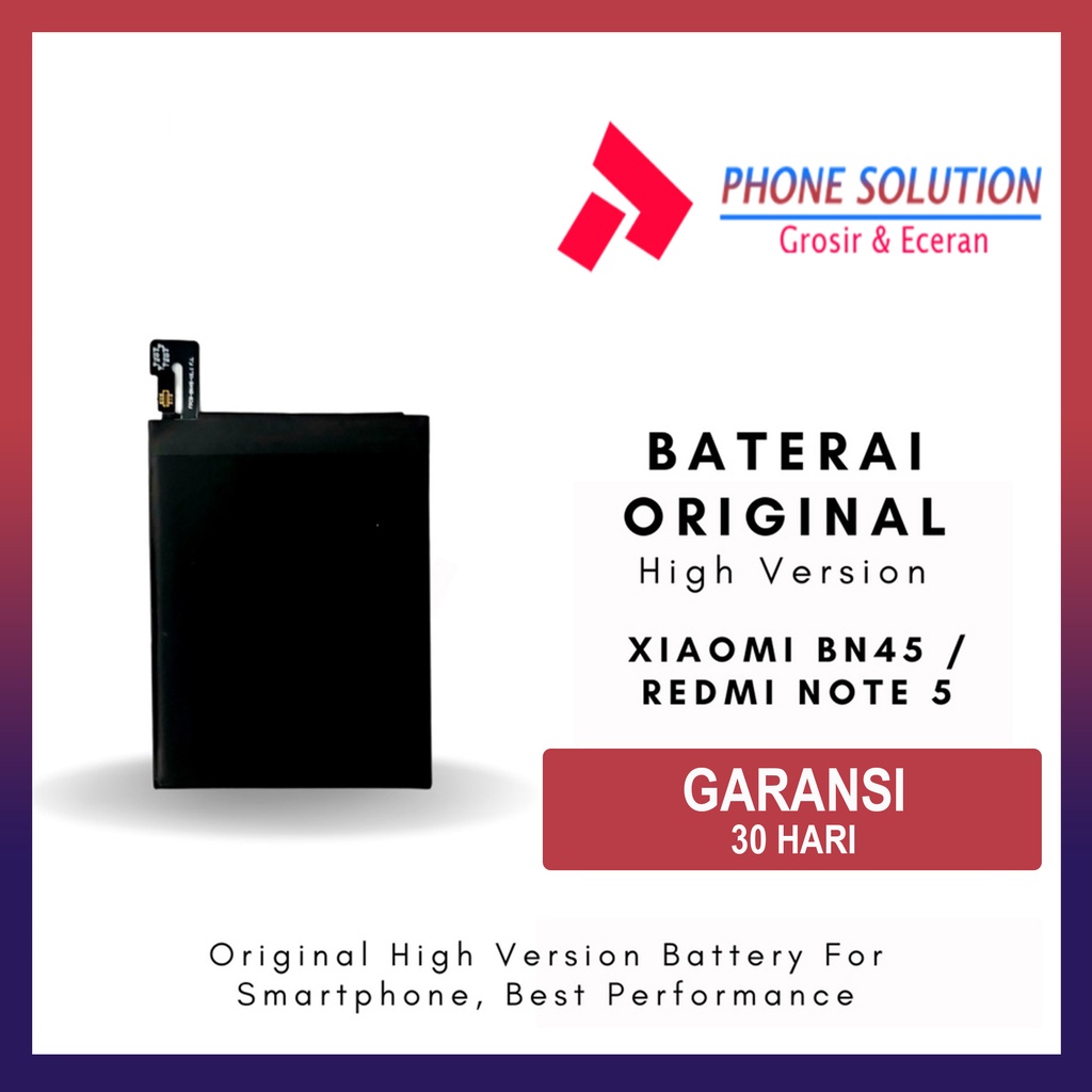 Baterai Xiaomi Redmi Note 5 / Baterai Xiaomi BN45 High Version // Supplier LCD Vivo - Garansi 1 Bulan