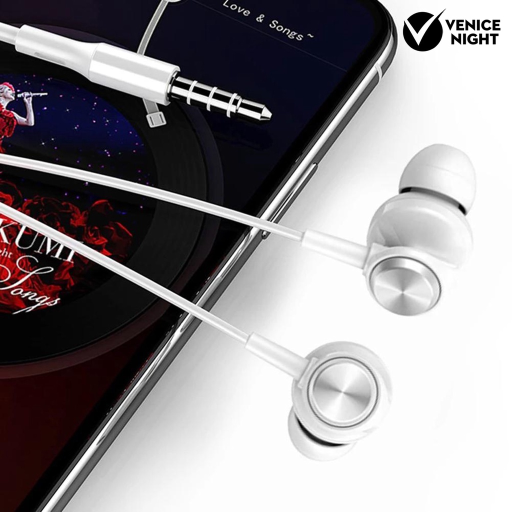 (VNEP) (Berkabel) Headphone QF320 Peredam Kebisingan Mainkan Game Ponsel Nyaman Sport Earphone Aksesoris Telepon untuk Lenovo