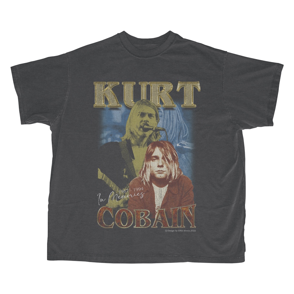 Kurt Cobain / Kaos Kurt Cobain Oversized Darkgrey / VIntage Tee / Nirvana Kurt Cobain Tshirt