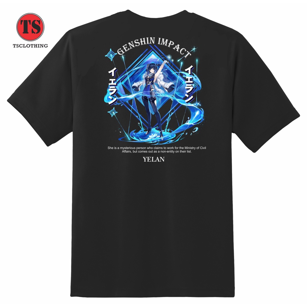[YELAN] Kaos T-Shirt Yelan Genshin Impact - YL001