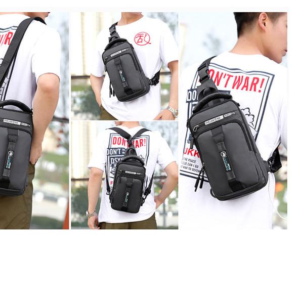 Tas Selempang Pria Haoshuai Tas Pria Trendy Tas Pria Haoshuai - Biru