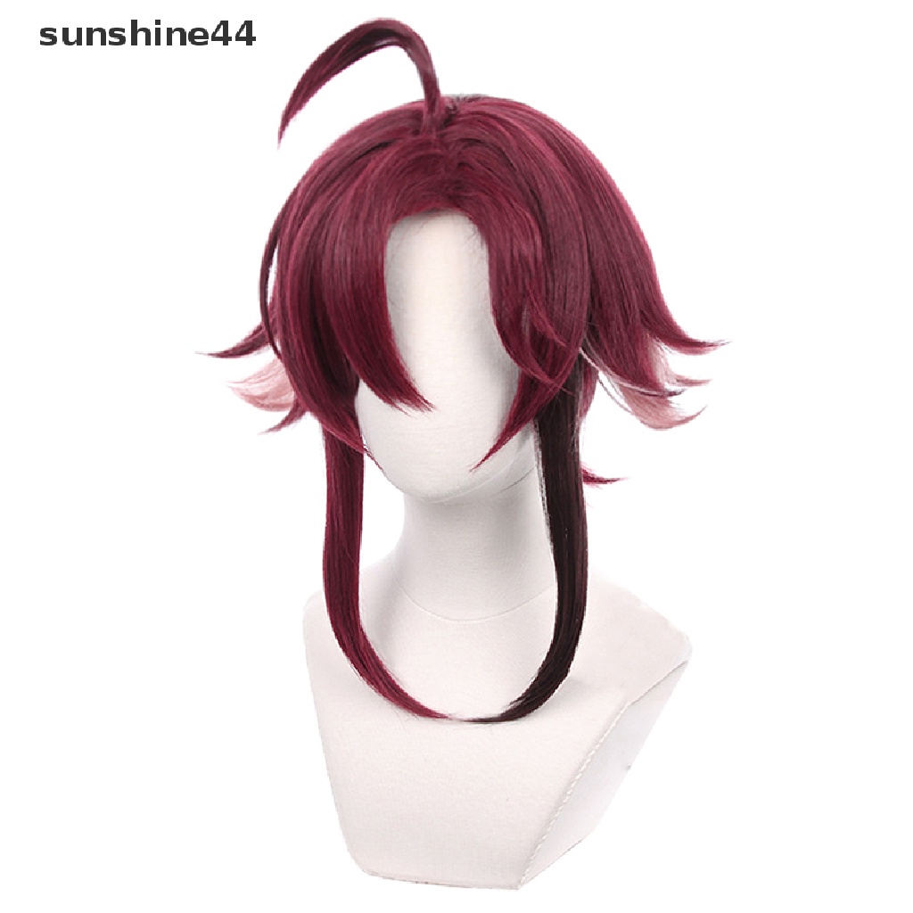 Sunshine Genshin Impact Shikanoin Heizou Wig / Rambut Palsu Pendek Gaya Harajuku Untuk Cosplay