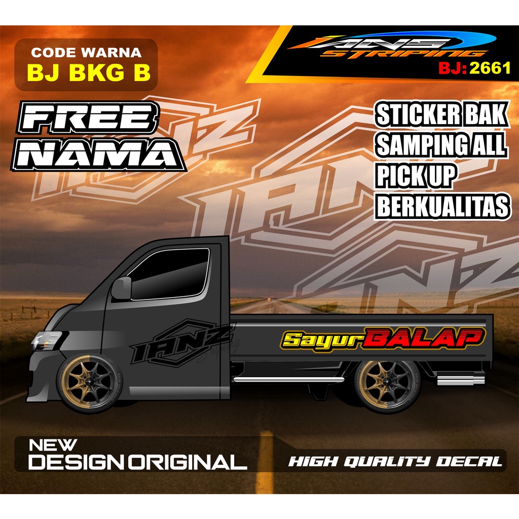 STICKER TULISAN BAK SAMPING  GRANMAX PICK UP / STICKER BAK SAMPING GRANMAX / DECAL STICKER GRANMAX PICK UP