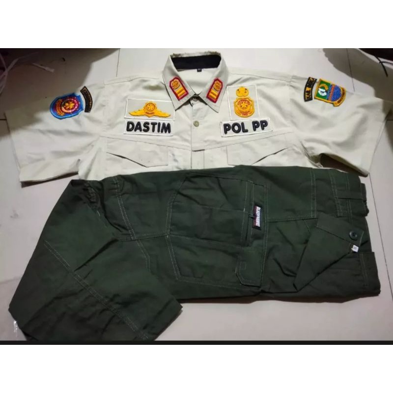 Satpol-PP seragam pdh warna cream