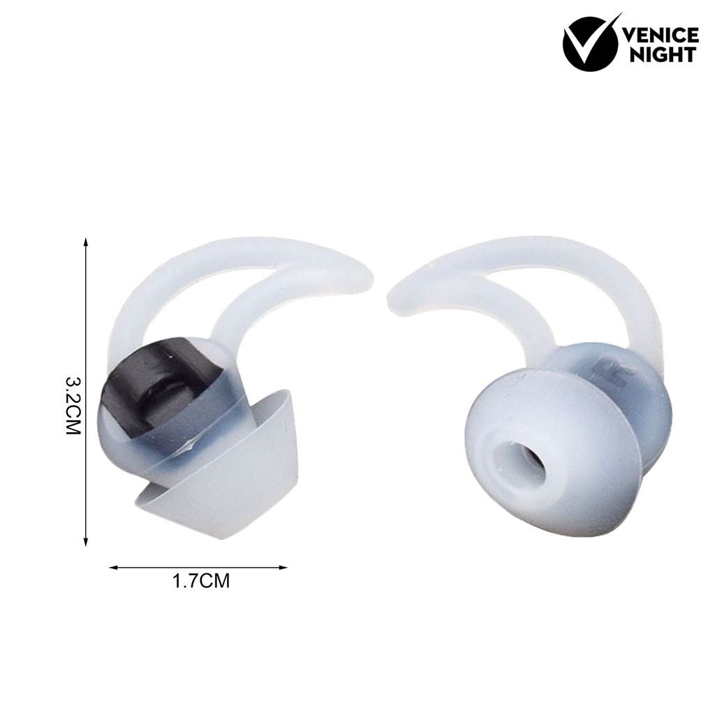 (VNEP) (Berkabel) 6Pcs Silicone In-Ear Earbud Tips Penutup Pelindung untuk BOSE Soundsport QC20 QC20i IE2 IE3