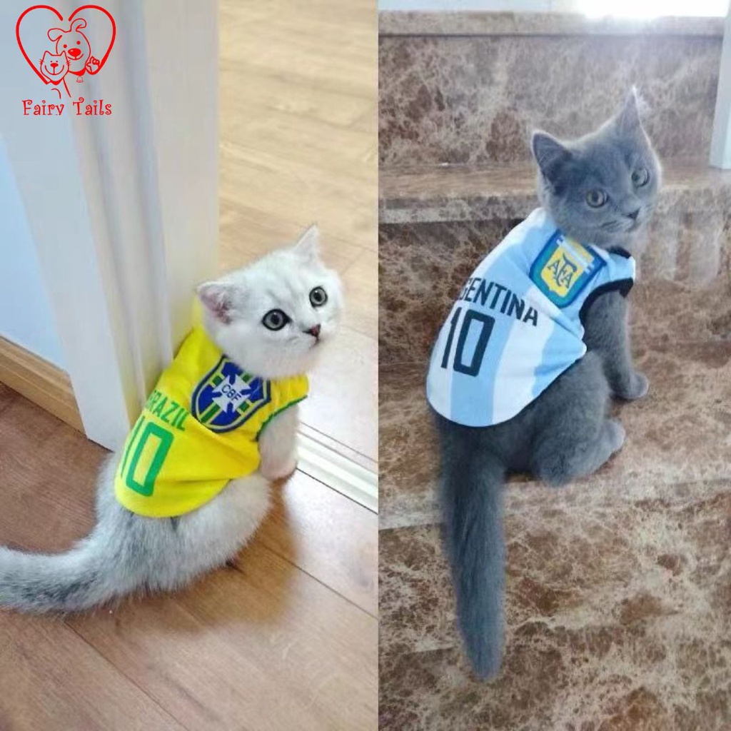 Baju Bola Jersey Piala Dunia Untuk Anjing dan Kucing Anabul / World Cup Qatar 2022 Sporty Sport Size Kecil