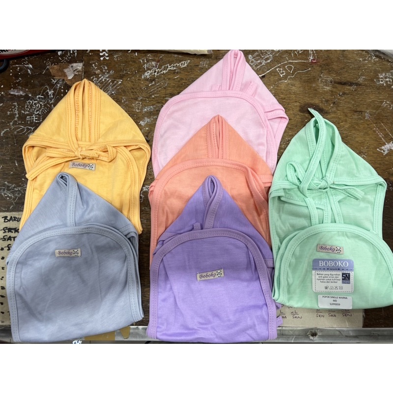 (6pcs) popok bayi kain tali BOBOKO warna pastel muda