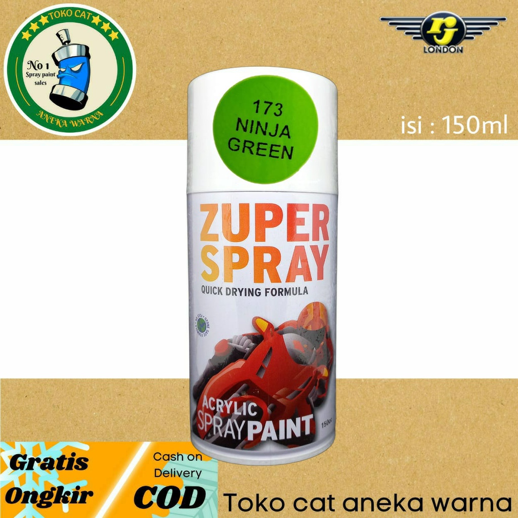 cat semprot 150cc ninja green zuper spray produk dari rj london spray paint pilok pilox