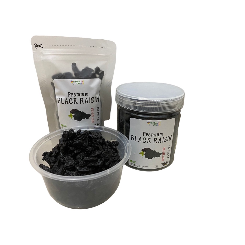 

NATURAL PREMIUM KISMIS HITAM ORGANIK 350G MINI DARK BLACK RAISINS