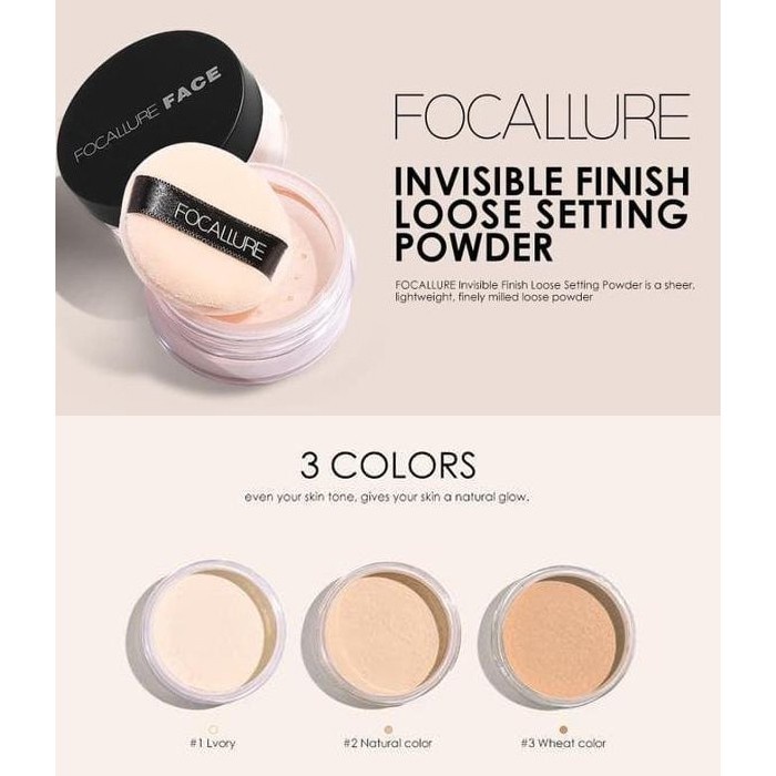 Focallure Loose Powder Oil Free Setting Powder Bedak Tabur Matte