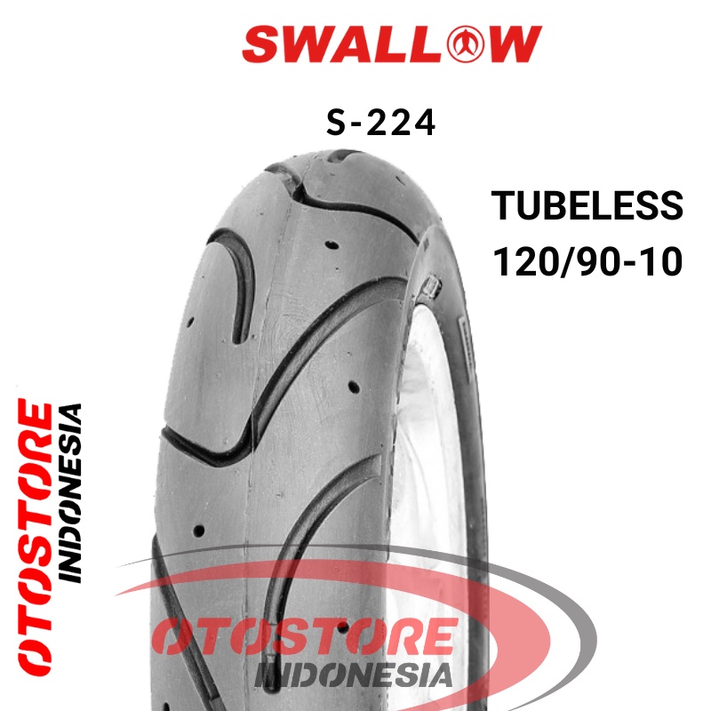 Ban Luar Motor Swallow S-224 120/90-10 RING 10 RING 10 Tubeless  ban motor  scooter
