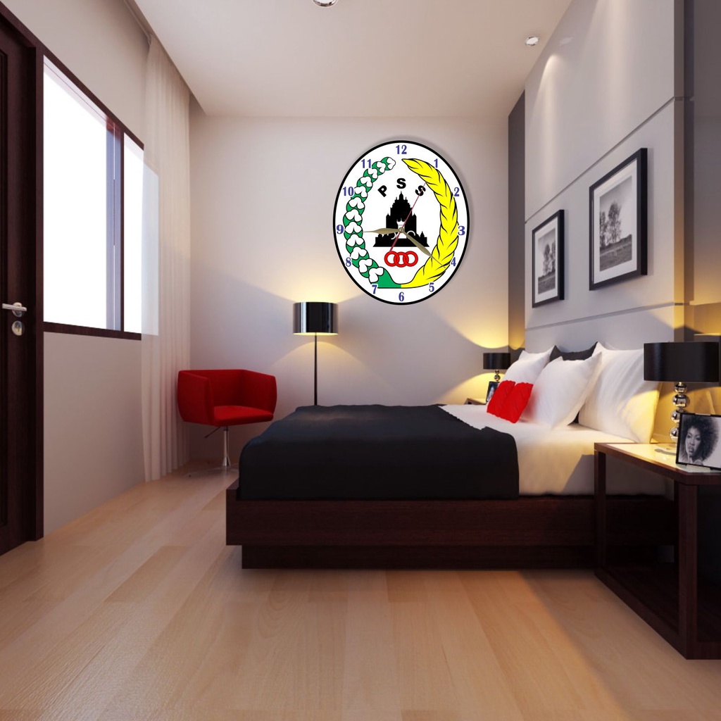 Jam Dinding Kayu Minimalis PSS SLEMAN Dekorasi Kamar Tidur Keren