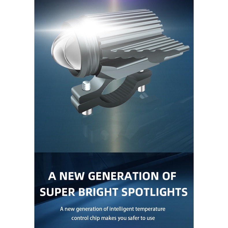 Lampu Strobo LED 4 Mode Warna Putih / Kuning Untuk Motor