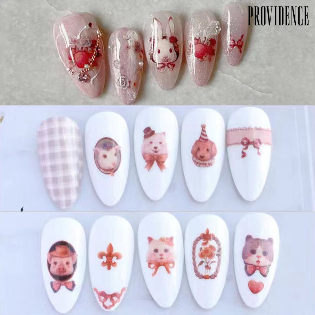 Stiker Perekat Kuku Tahan Air Tidak Pudar Tahan Jatuh Dapat Dilepas Untuk Dekorasi Salon Manicure