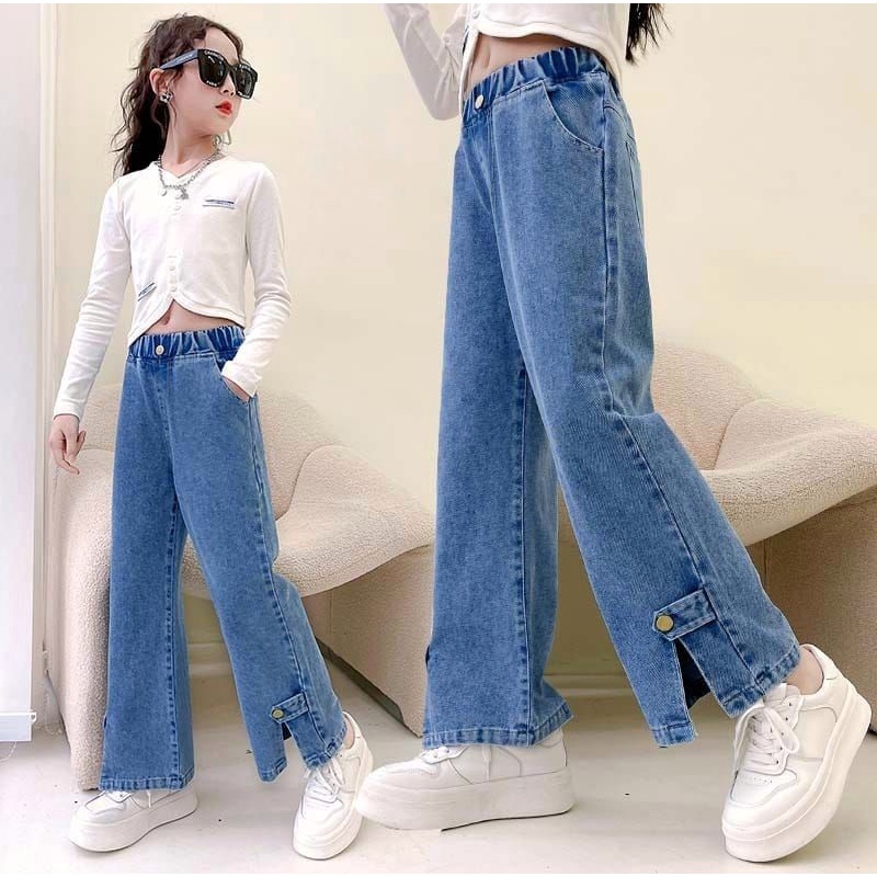 new arrival kulot jeans anak prempuan terbaru celana anak tanggung umur 9-12 th