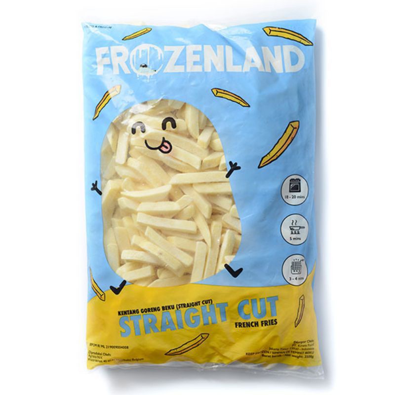 

Frozenland straight cut french fries kentang goreng 2,5kg enak