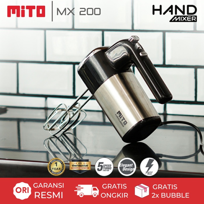 MITO Hand Mixer MX200 MX 200 Mixer Tangan Mitochiba Garansi Resmi