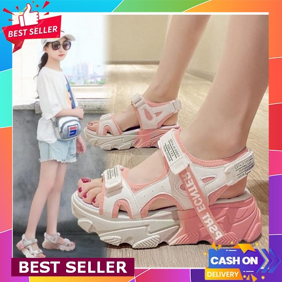 Sandal Anak Perempuan Import Selop Karet Cewe Cewek Kecil Slop Slip On Karakter Umur 1 2 3 4 5 6 7 8