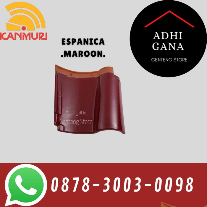 Genteng Kanmuri Espanica Maroon / Genteng Keramik Murah