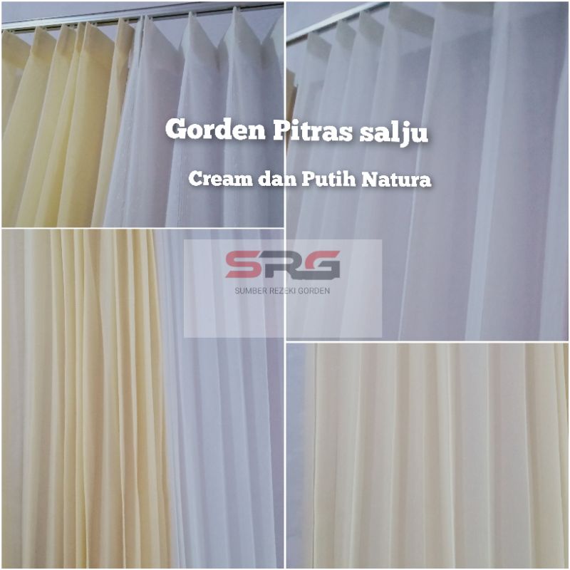 Vitrase Gorden Polos Vitrase Gordeng Jendela Pintu Kamar Korden Siang Vitrase Transparan Motif salju