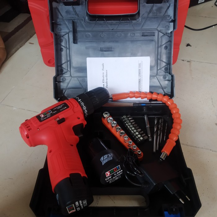 monggo] Bor Cordless HDT 12V Set Mata Bor