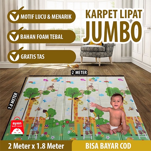 PLAYMAT MATRAS BAYI WATERPROOF / Matras Anak / Playmat Bermain Anak / Tikar Lipat