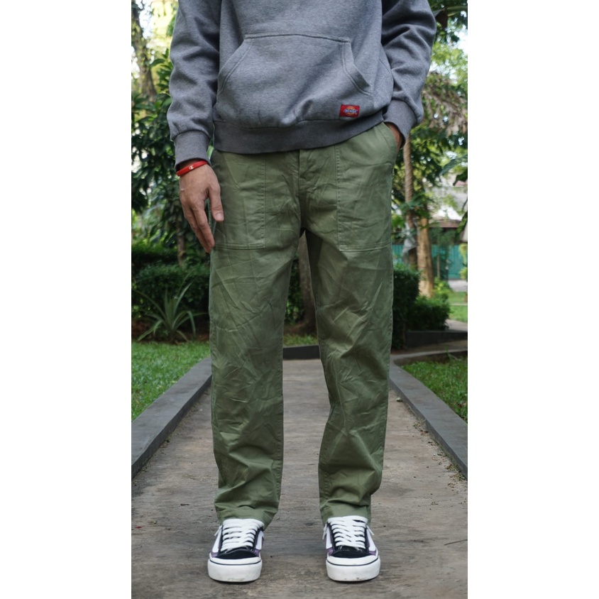 Fatigue pants hijau army vintage / celana second