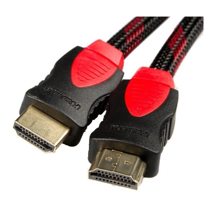 Kabel HDMi to HDMI 1.5 Meter Nylon High Speed HDTV Cable 1.5M Merah