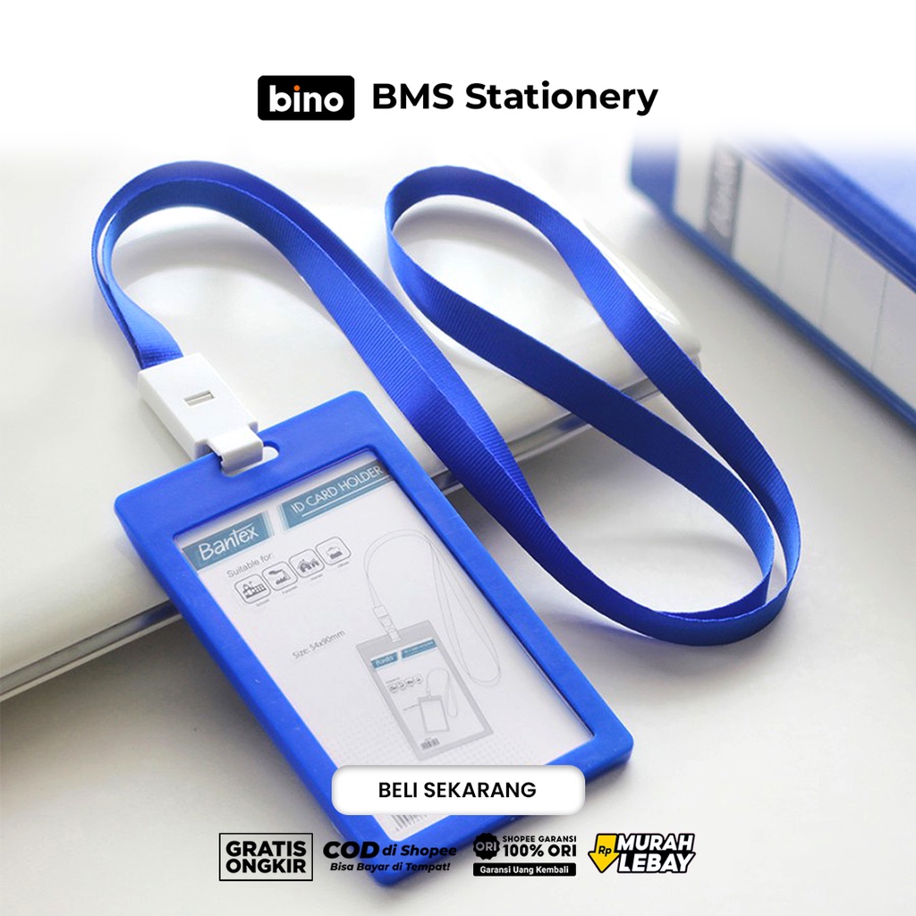 

[BMS Surabaya] Bantex ID Card Holder / Name Tag Lanyard Portrait | 8865
