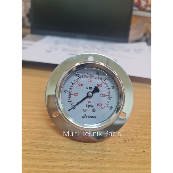 Pressure Gauge Payung Stainless 2 1/2" inch Drat 1/4" inch -760-0 mmHg