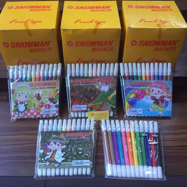 

ケ Spidol Snowman 6 Warna - 12 warna - 24 Warna Sign Pen 12 Warna ✉