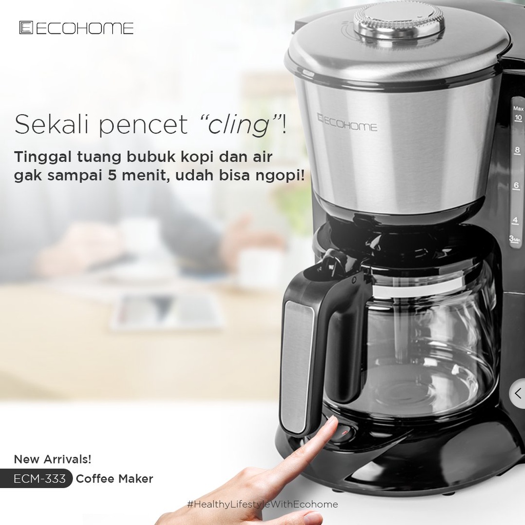 Ecohome Coffee Maker - Mesin Pembuat Kopi ECM-333 / ECM333 Cepat Saji