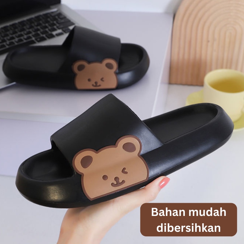 Mainland Sandal Karet Wanita Sendal Rumahan Motif Kartun Lucu HSN122