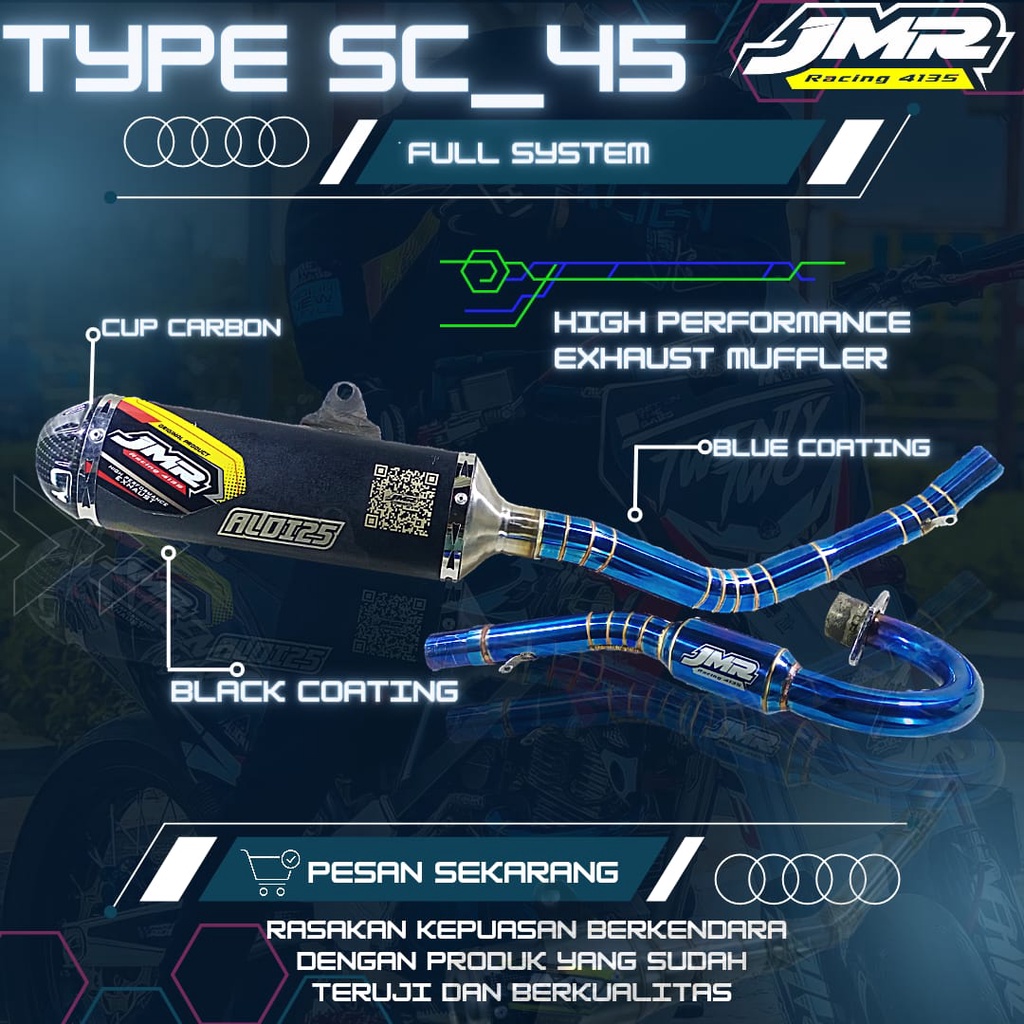 TYPE SC_45 FOR KLX/CRF BLACKOATING JMR RACING 4135 FMF Copyright