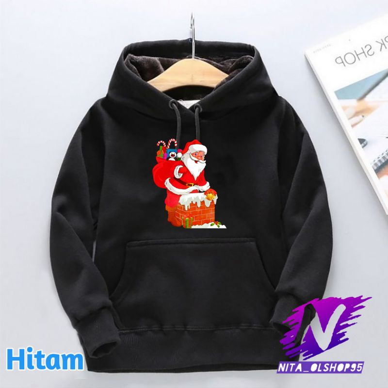 hoodie anak santa sweater anak natal tahun baru