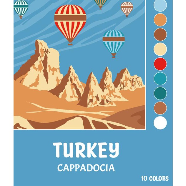 

Cappadocia - Paint By Number 10 Color [City Series] | Painting Kit