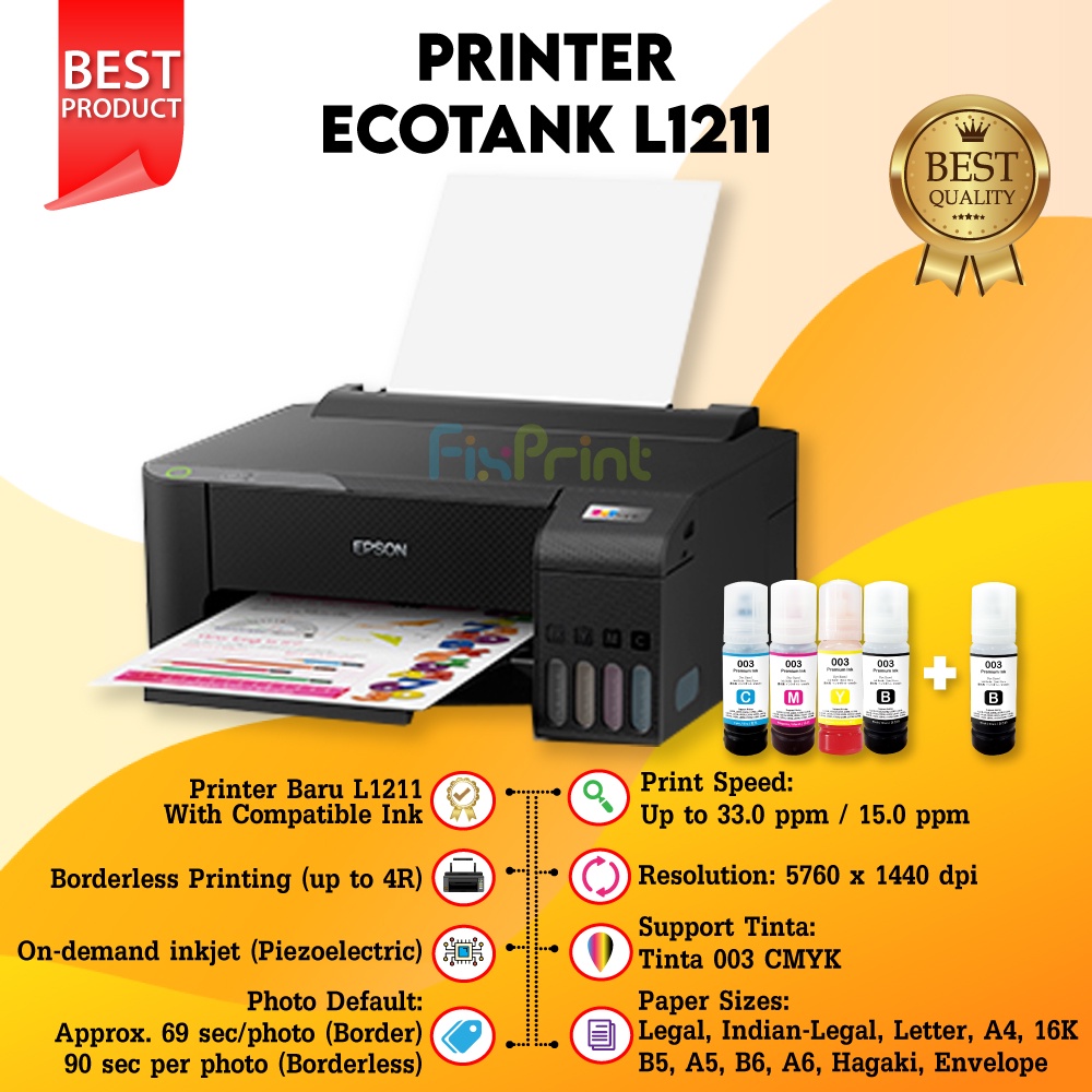 Printer Ecotank L1211 New Original, Penerus Printer L1110