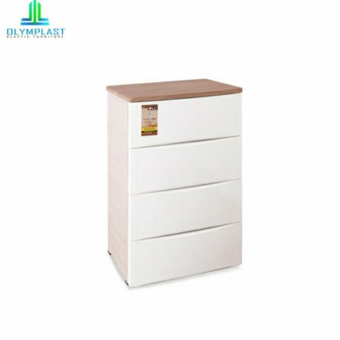 

Lemari Plastik 4 Laci/Drawer Olymplast Putih DIY Termurah Minimalis stock ready