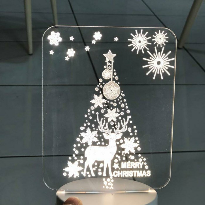 

Lampu Acrylic tema natal,lampu, hadiah natal hampers,merry Chrismas