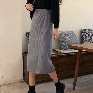 YIU YIU Rajut - Korean Rok Span Rajut Import Rok Rajut Panjang Vintage Knit Skirt