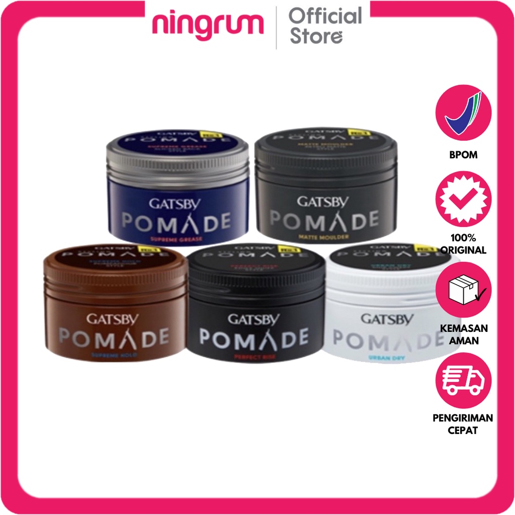 Ningrum - Gatsby Styling Pomade 75gr &amp; 30gr | Perfect Rise Urban Dry Supreme Hold Grease Matte Moulder 100% Original | Pomade Pria Klimis - 9007