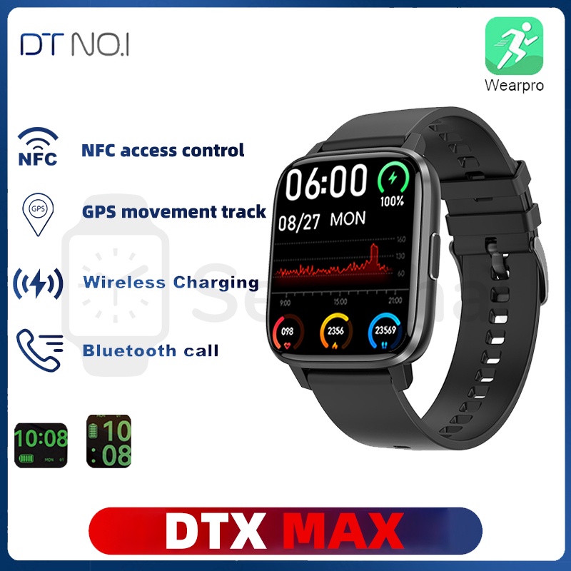 DT NO.1 DTX MAX Original ✅Series 8 Full Layar Terbaru Original Bluetooth Smart Watch Detak Jantung Tekanan Darah NFC Custom Dail Waterproof Heart Rate Blood Pressure Women