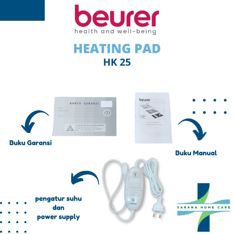 BEURER Heating Pad HK25/alat terapi/terapi panas/penghangat tubuh/alat terapi elektrik