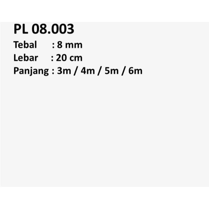 Shunda Plafon PVC putih polos Glossy PL 08.003