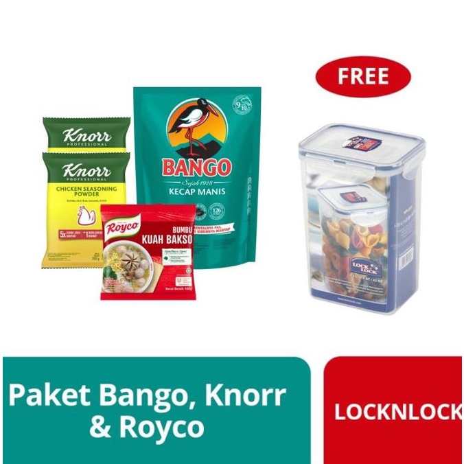 

Paket Bango, Knorr & Royco Free LocknLock
