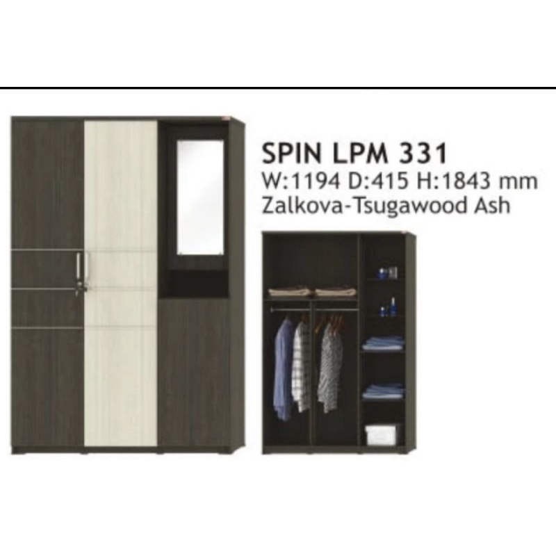 lemari 3 pintu dan meja rias lemari minimalis lemari pakaian lemari baju lemari meja rias ACTIV SPIN LPM 231