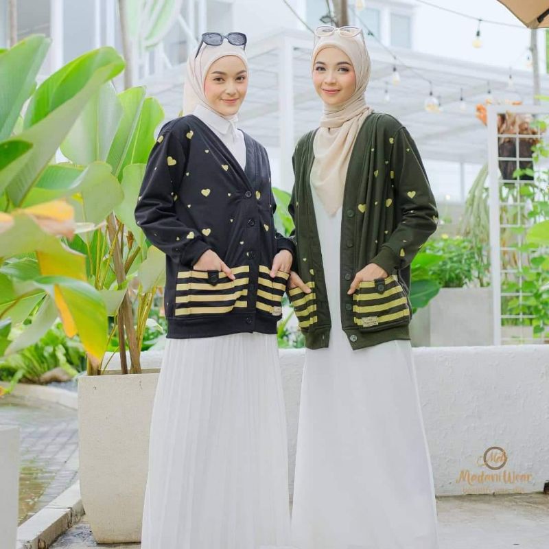 LOVELYN CARDI BY MADANI WEAR OUTER CARDIGAN MUSLIMAH TERBARU OUTFIT OOTD WANITA MODERN KEKINIAN